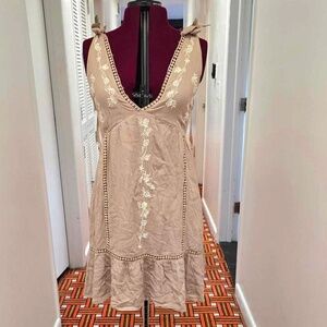 Jessica Simpson Tan Sundress with Bowtie straps